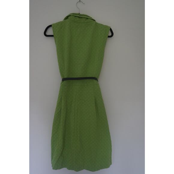 Danny & Nicole Dress 100% Cotton Green Size 18 - Picture 6 of 7